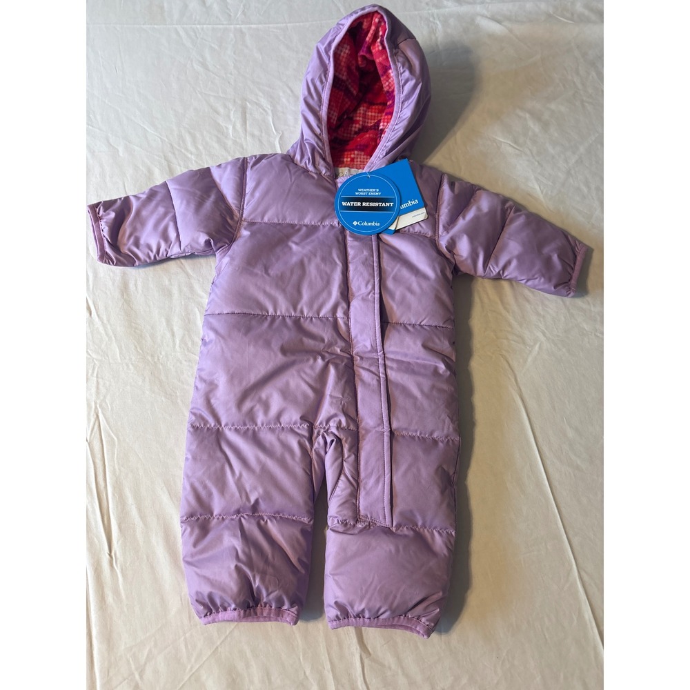 Columbia Snuggly Bunny Bunting Kids 3-6 Months Purple NEW Water Resistant Down
